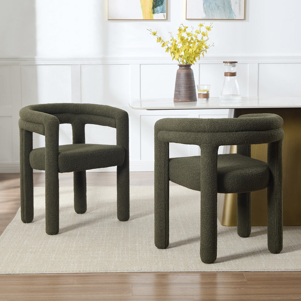 Lara Dining Chair Upholstered Armchair with Back