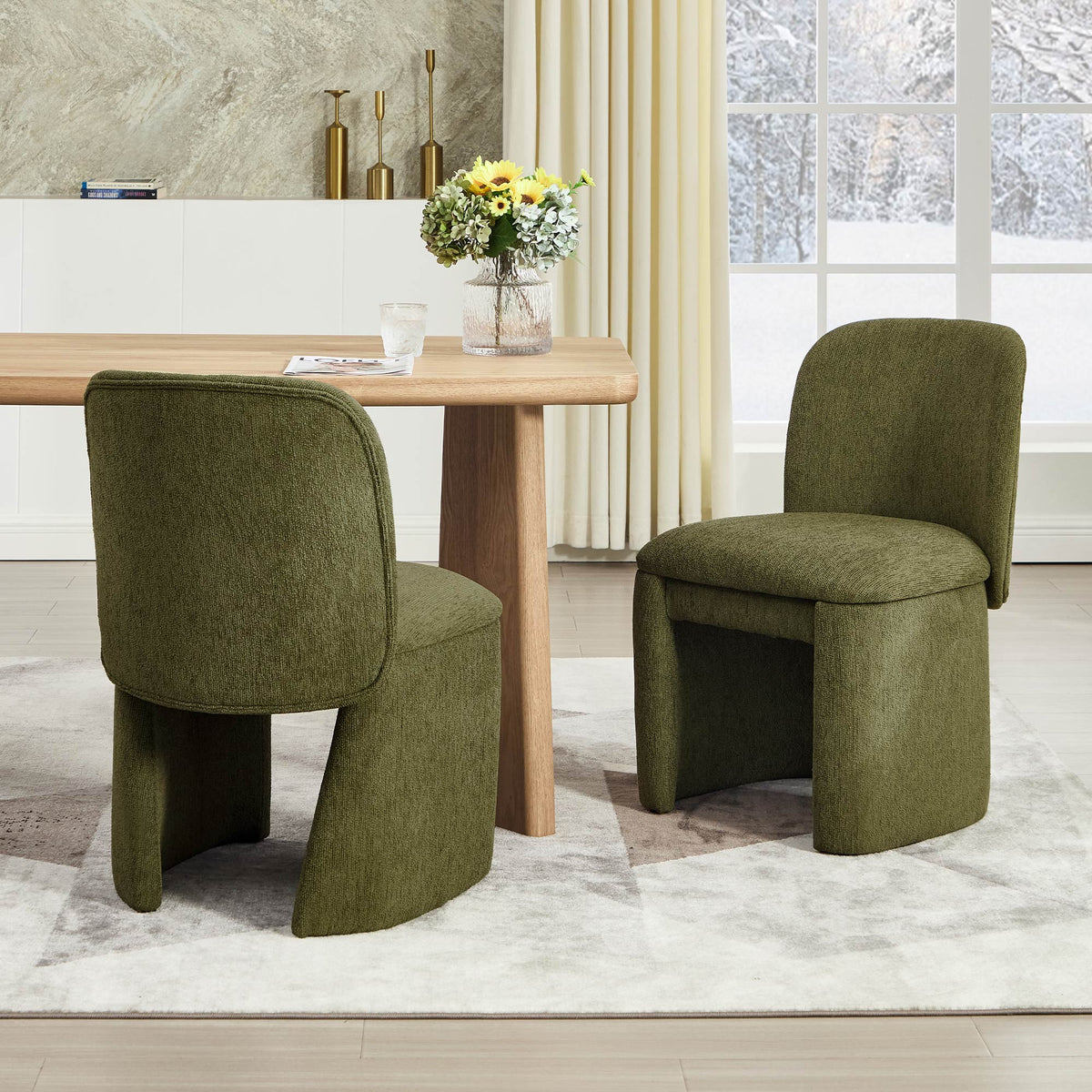 Haven Modern Upholstered Dining Chairs (Set of 2)