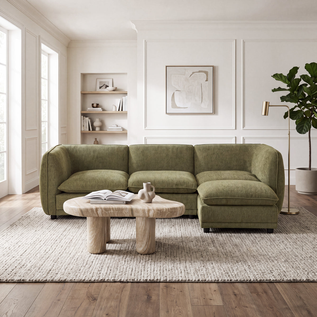 Arden Modular Chenille Sofa