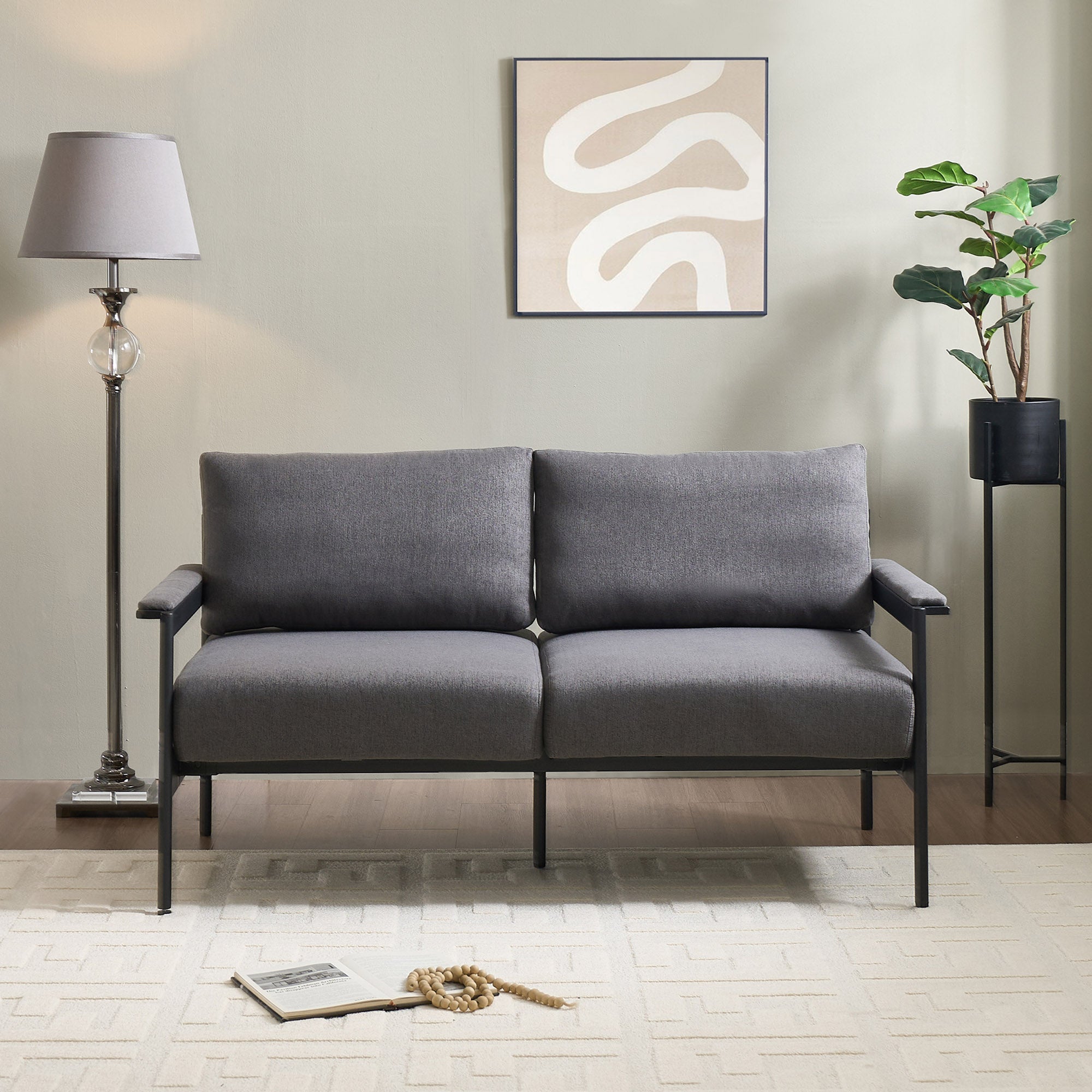William Mid-Century Modern Loveseat