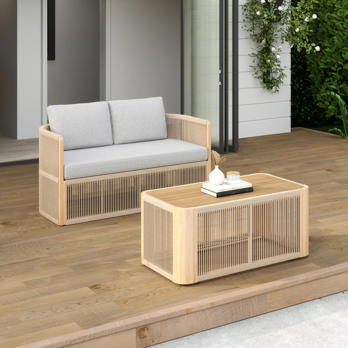 Bruce 7-Pieces Rope Rattan Sofa Set