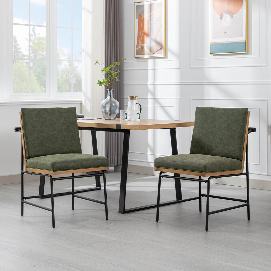 Ramsey Modern Industrial Dining Chairs (Set of 2)