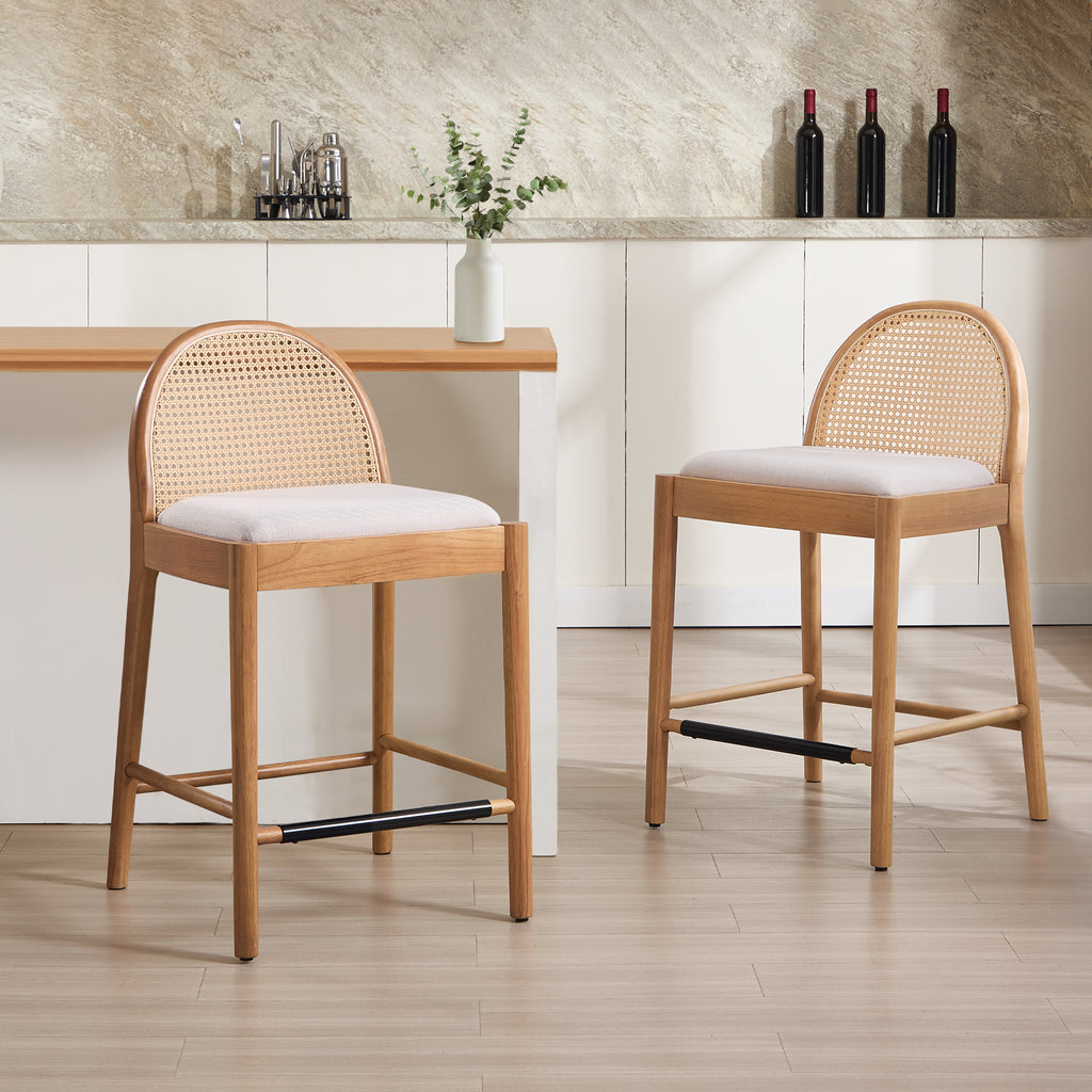 Luna Rattan Bar Stool
