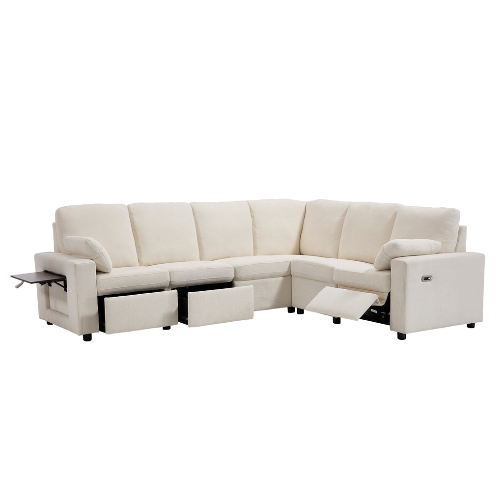 Levi Wall Hugger Reclining Sectional Sofa with Storage