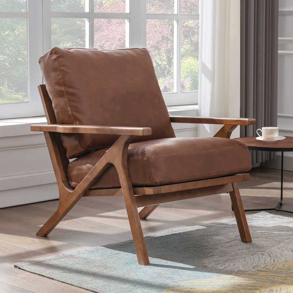 Charles Lounge Armchair with Ottoman