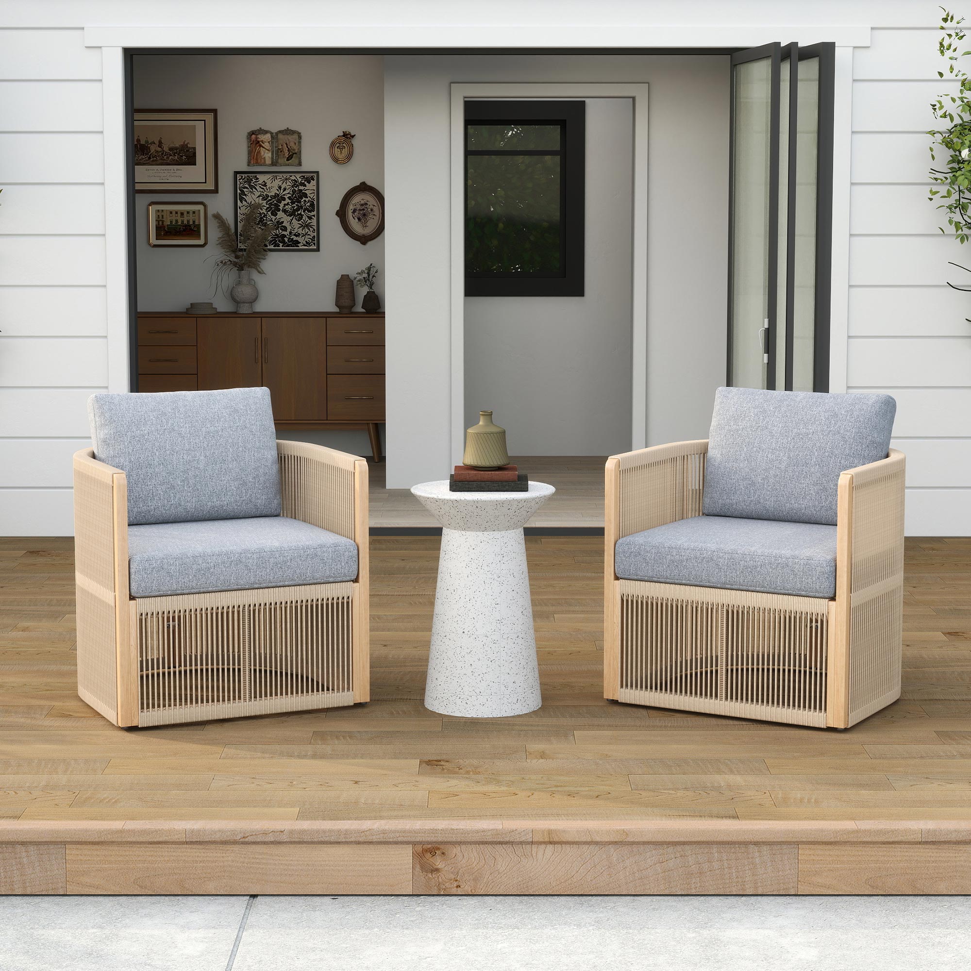 Bruce 7-Pieces Rope Rattan Sofa Set