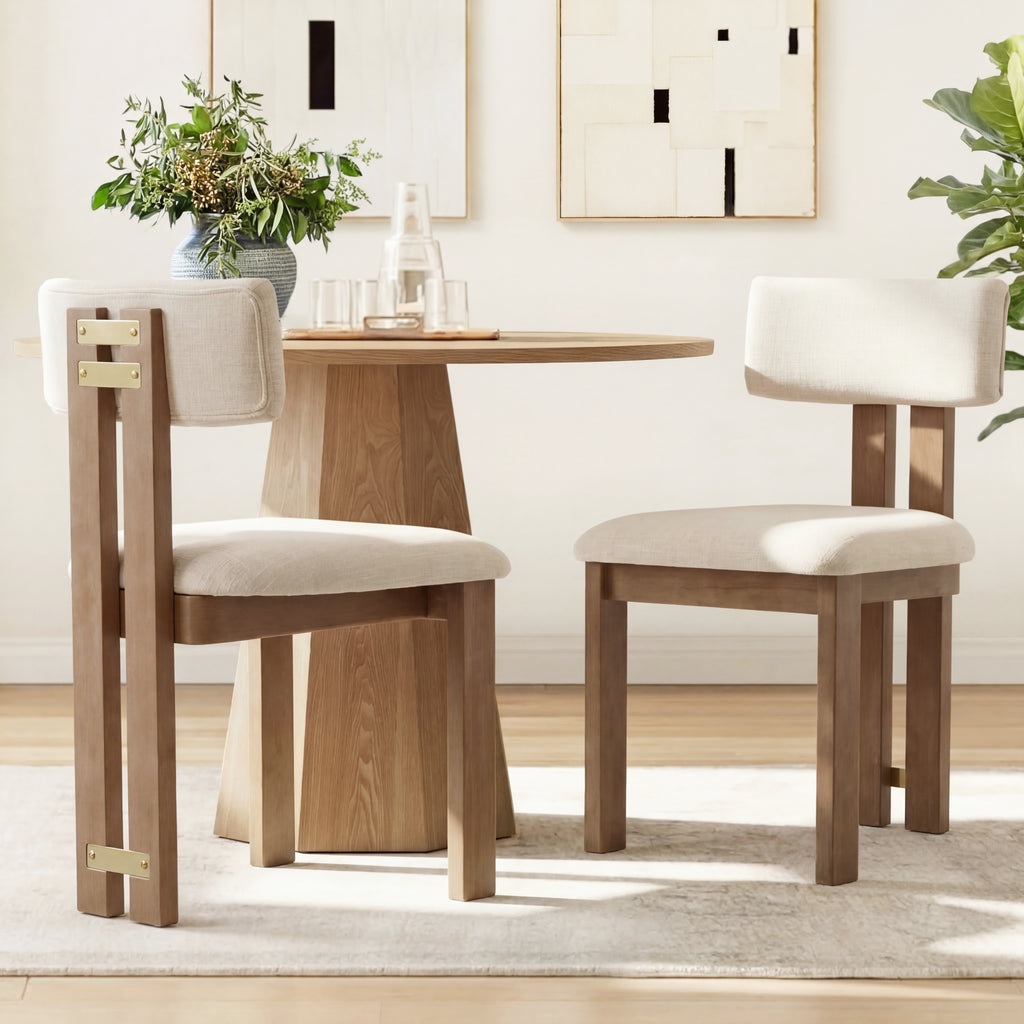 Griid Upholstered Dining Chairs (Set of 2)