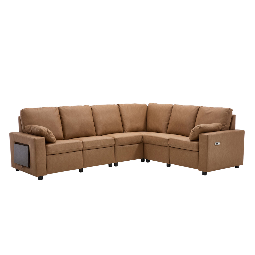 Levi Wall Hugger Reclining Sectional Sofa with Storage