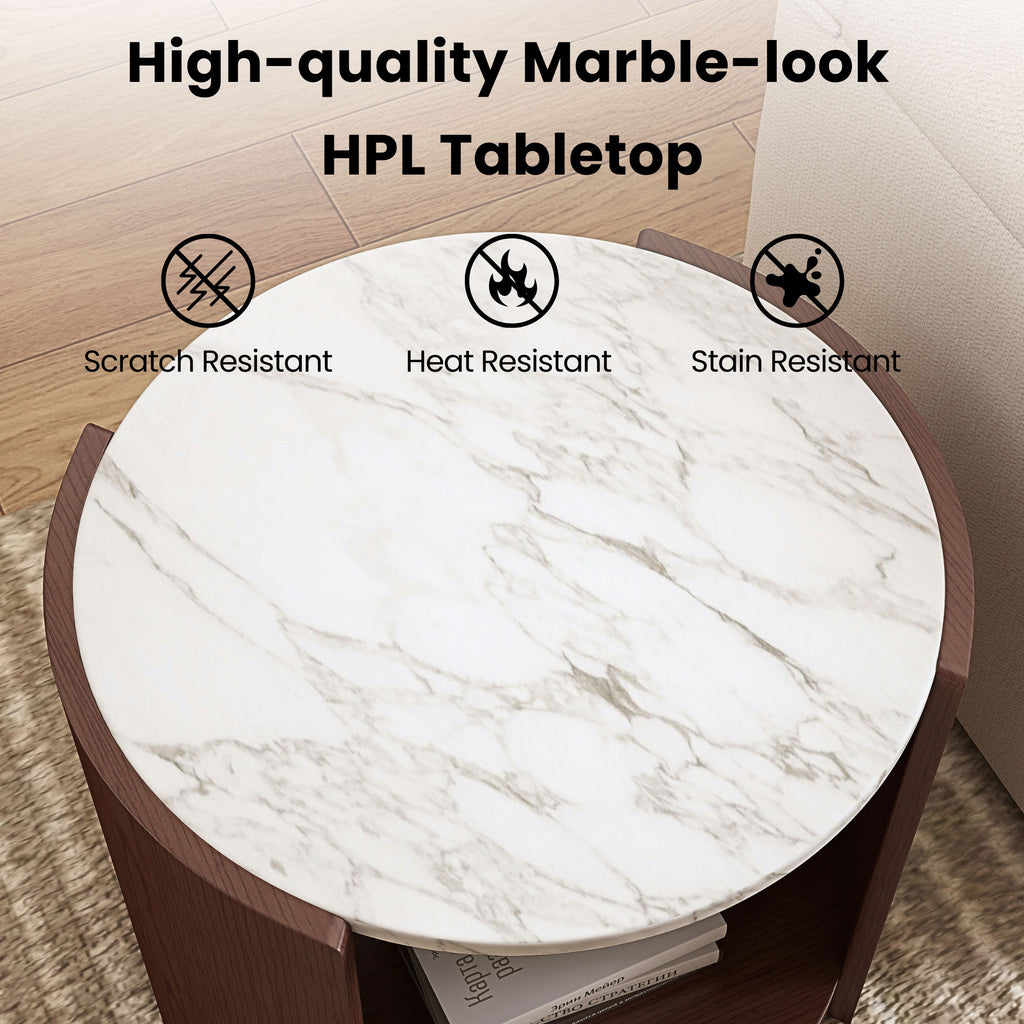 Gia Cultured Marble Side Table