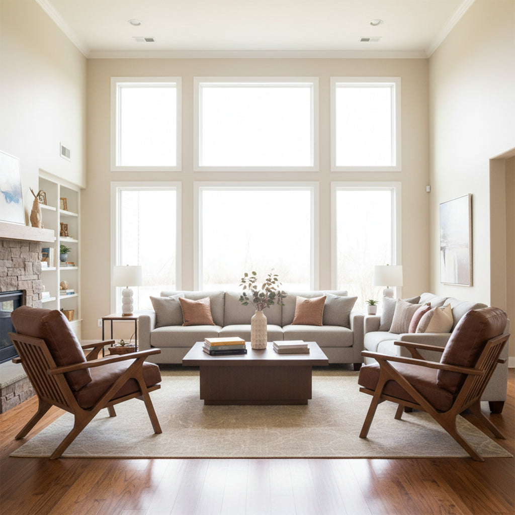 Charles Lounge Armchair with Ottoman