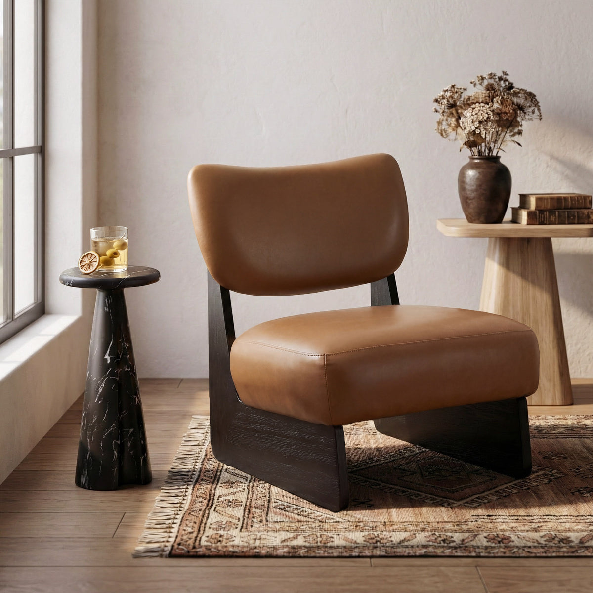 Lauren Cultured Marble Side Table