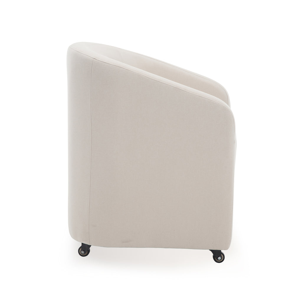 Troy Modern Velvet Rolling Dining Chair