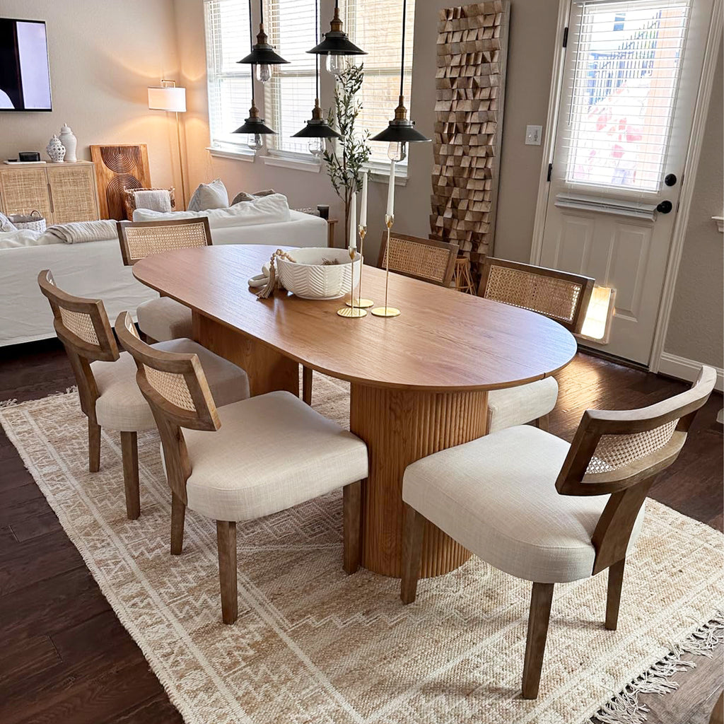 Payson Modern Cane Dining Chairs (Set of 2)