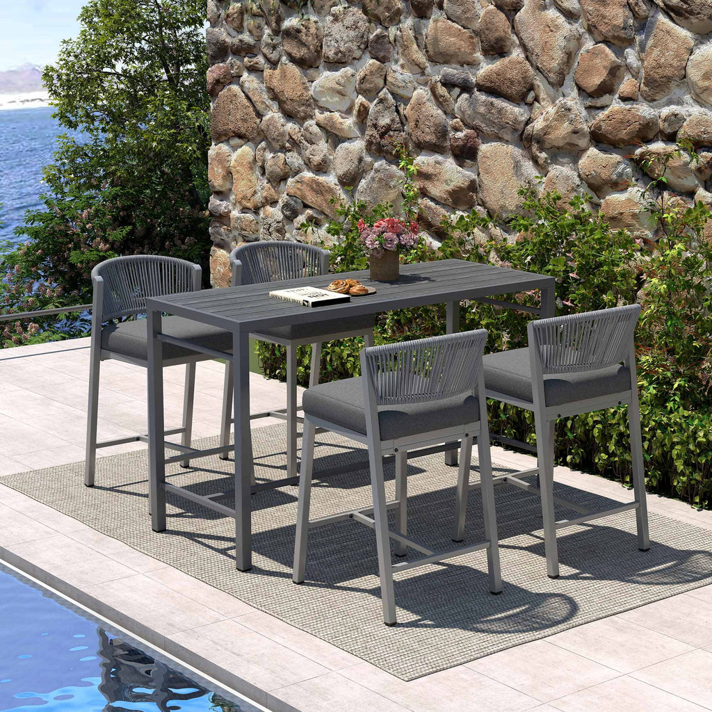 Lowel Aluminum Counter Stool (Set of 2)