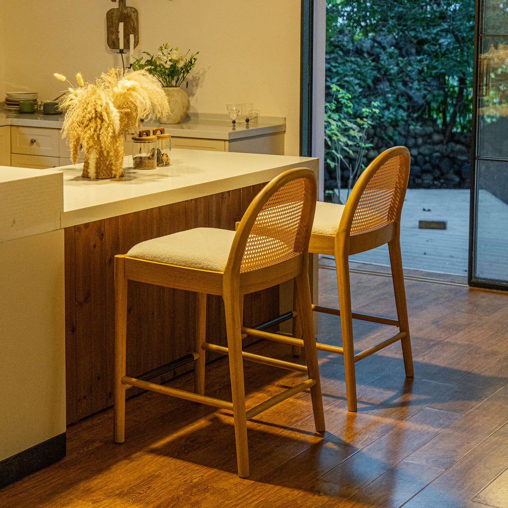 Luna Rattan Bar Stool