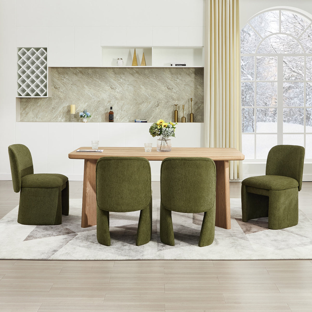 Haven Modern Upholstered Dining Chairs (Set of 2)