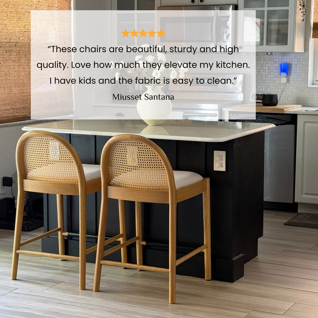 Luna Rattan Bar Stool