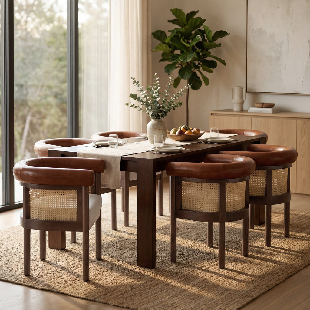 Richard Mid-Century Modern Cane Dining Chair