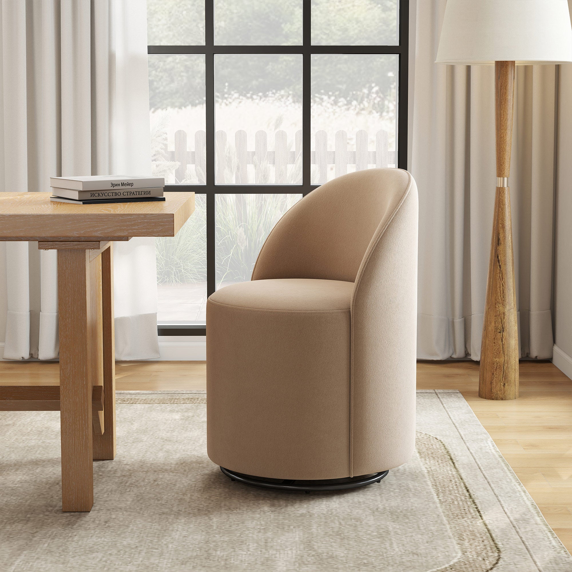Ryan Modern Upholstered Swivel Dining Chair