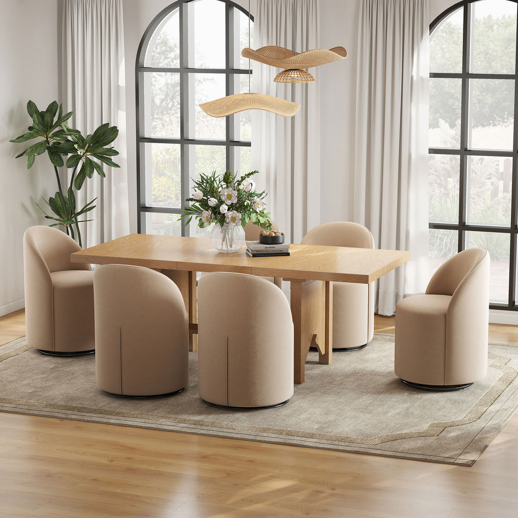 Ryan Modern Upholstered Swivel Dining Chair