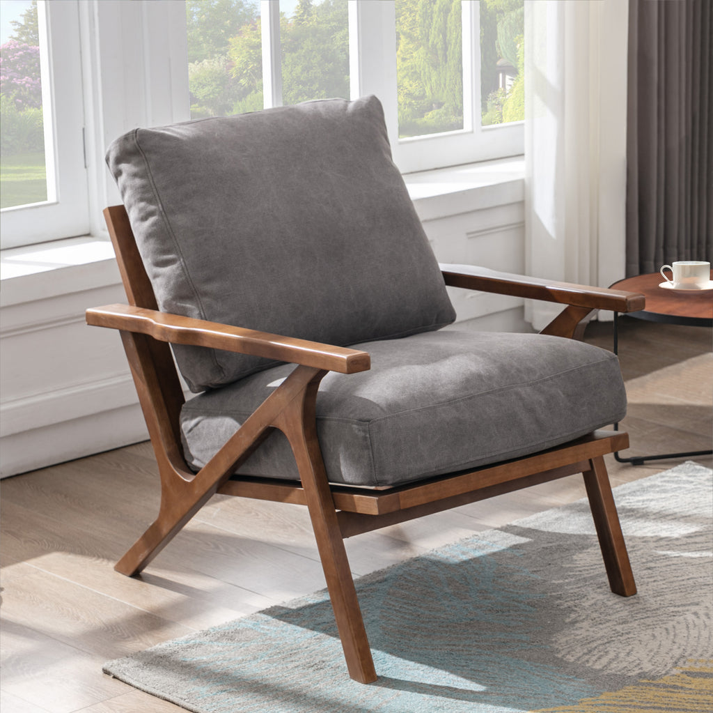 Charles Lounge Armchair with Ottoman