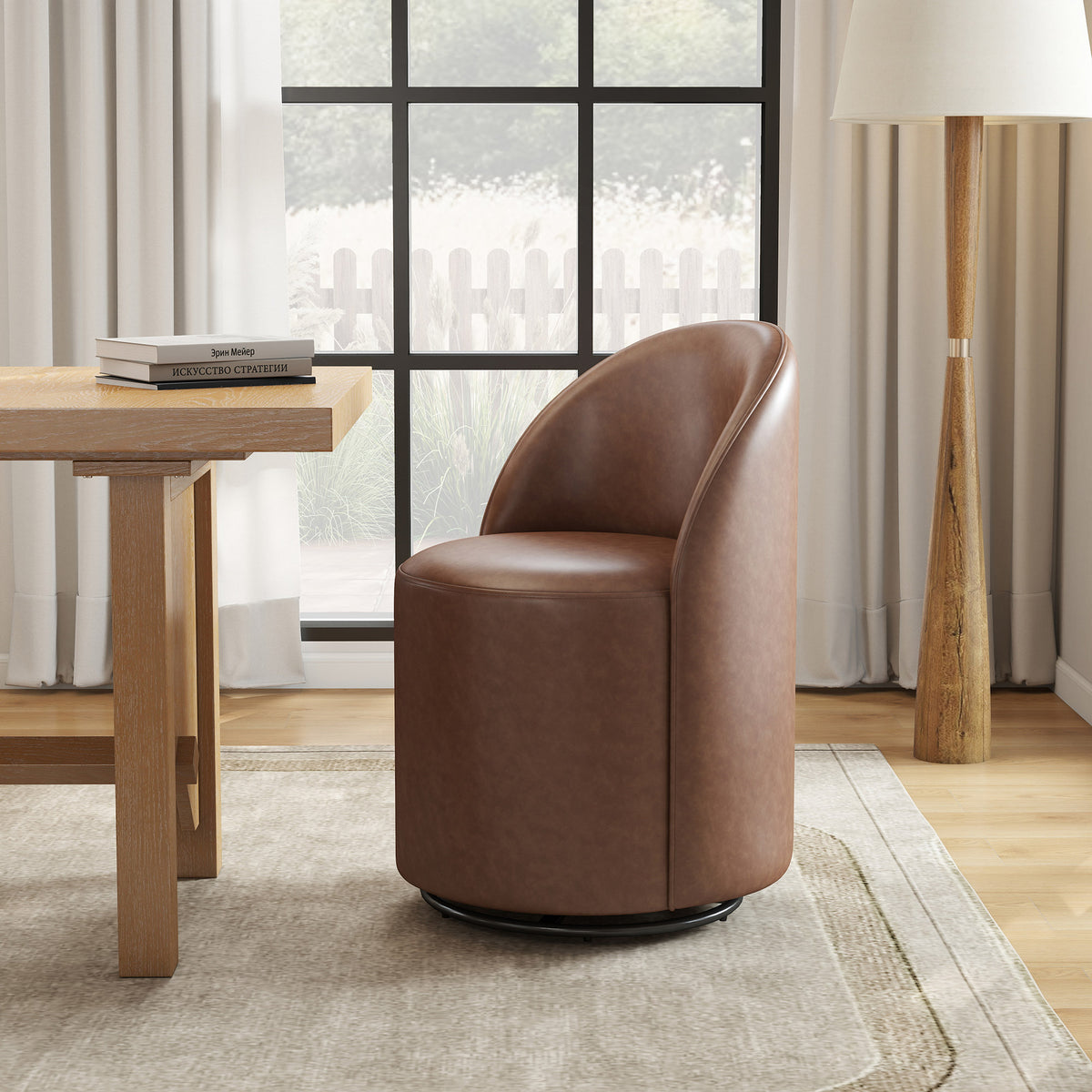 Ryan Modern Upholstered Swivel Dining Chair