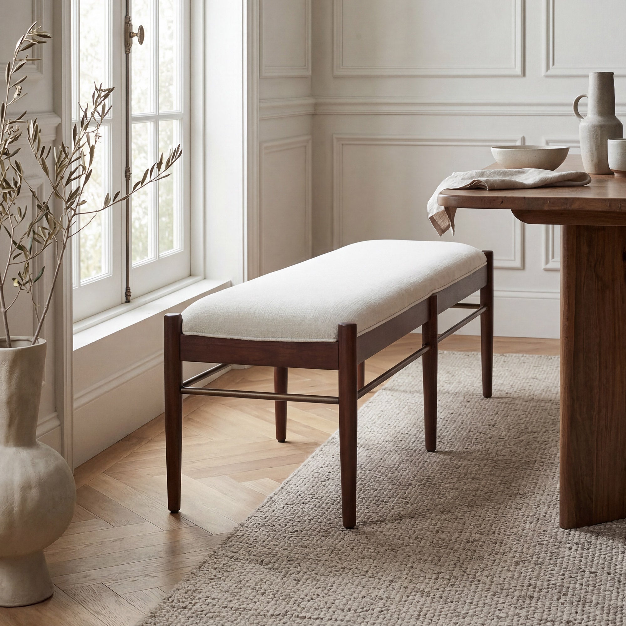 Ashby Mid-Century Modern Bench