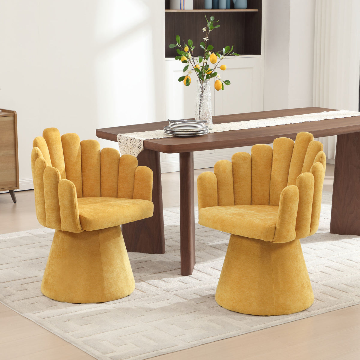 Winnie Chenille Swivel Chair