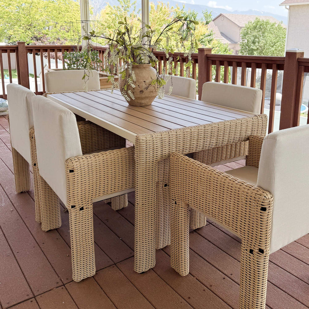 Relen Rattan Dining Set For 6 People