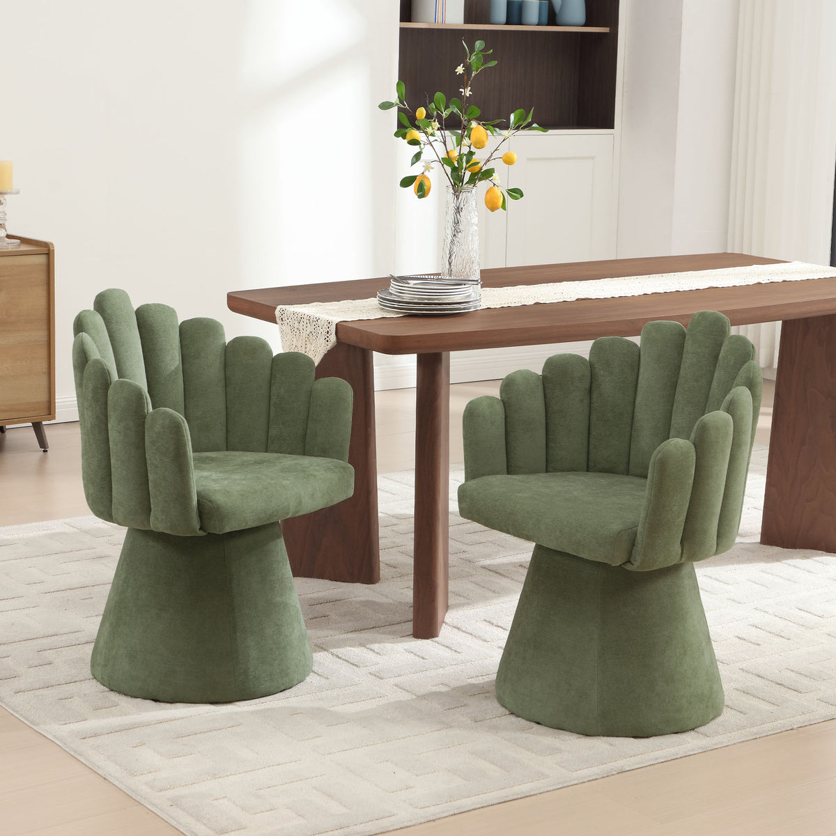 Winnie Chenille Swivel Chair