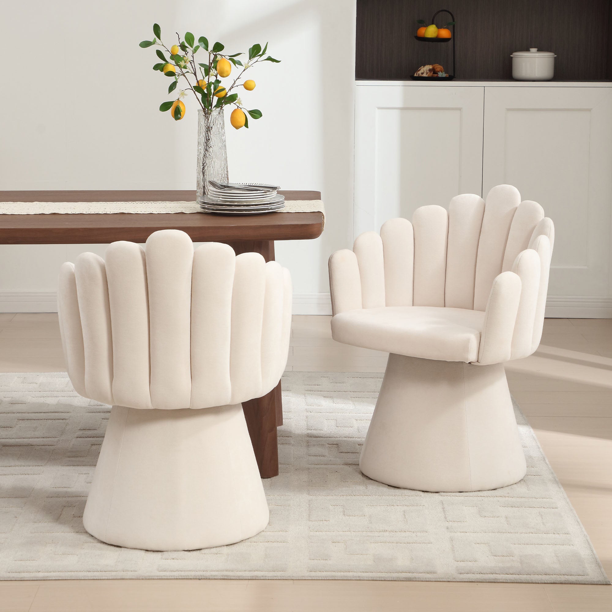 Winnie Chenille Swivel Chair
