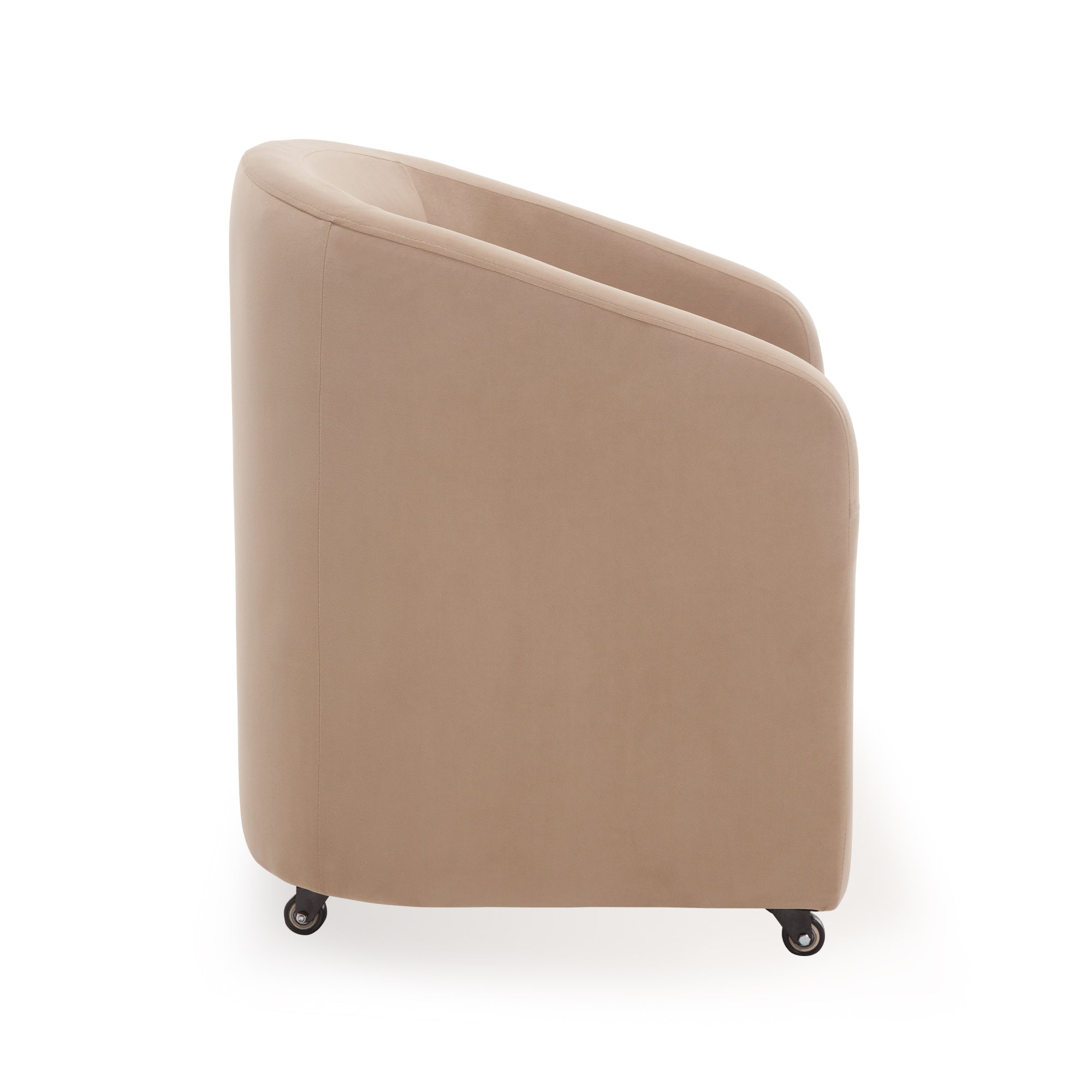 Troy Modern Velvet Rolling Dining Chair