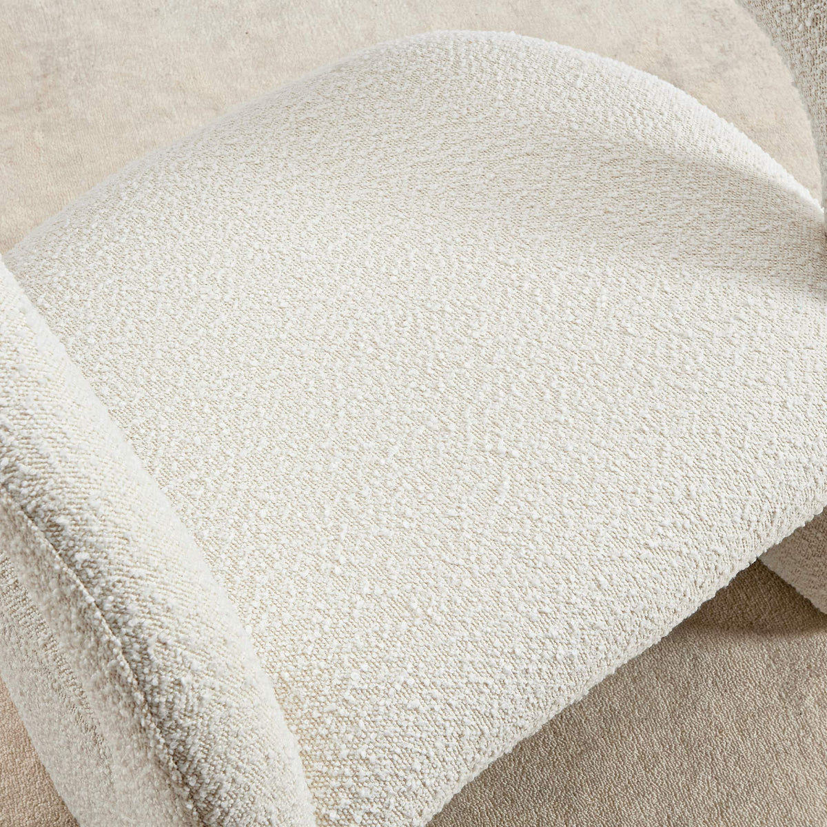 Eva Boucle Accent Chair with Ottoman