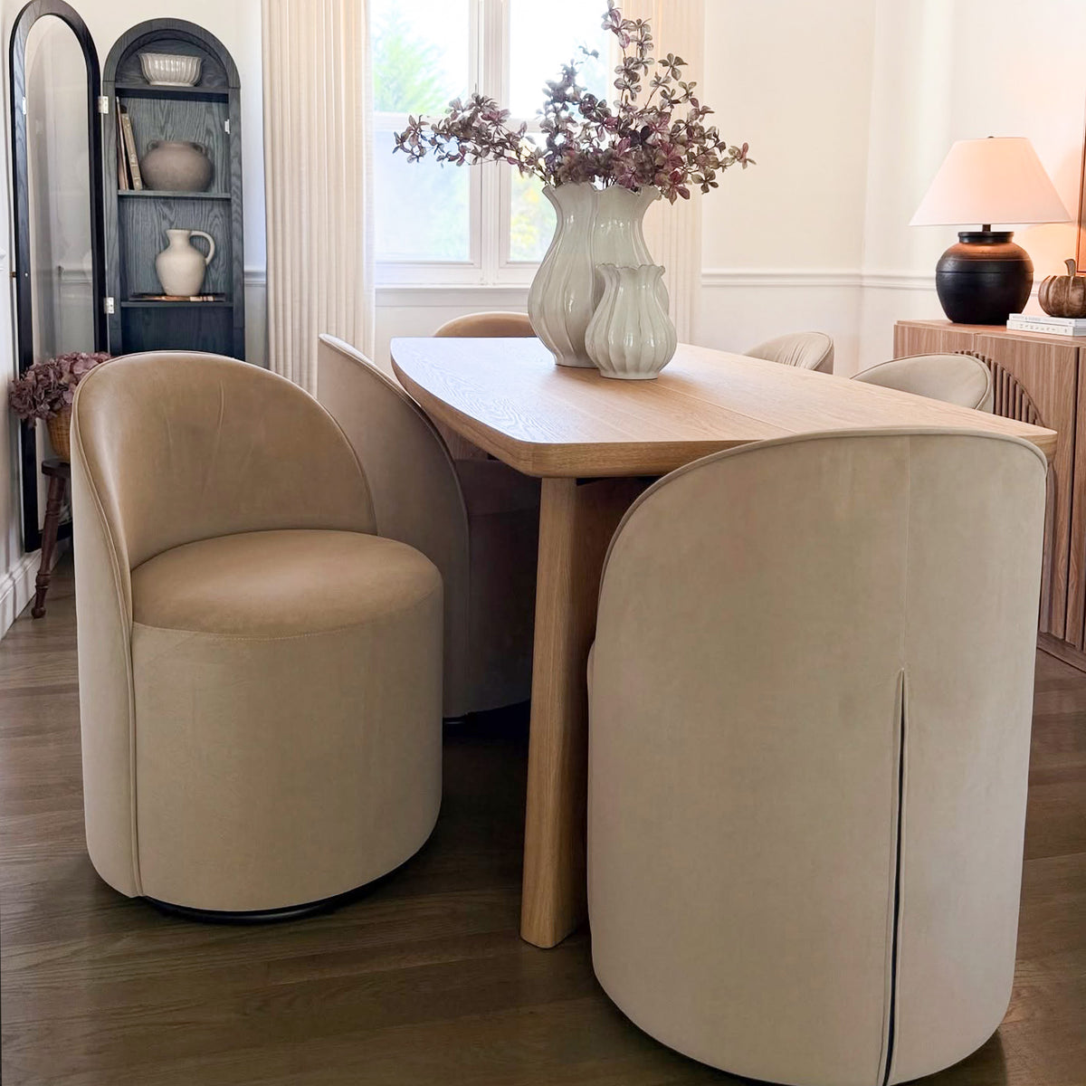 Ryan Modern Upholstered Swivel Dining Chair