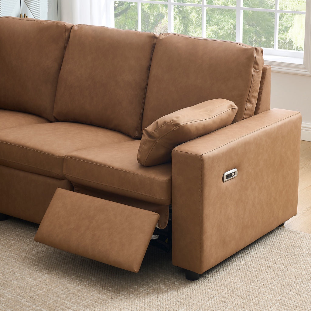 Levi Wall Hugger Reclining Sectional Sofa with Storage