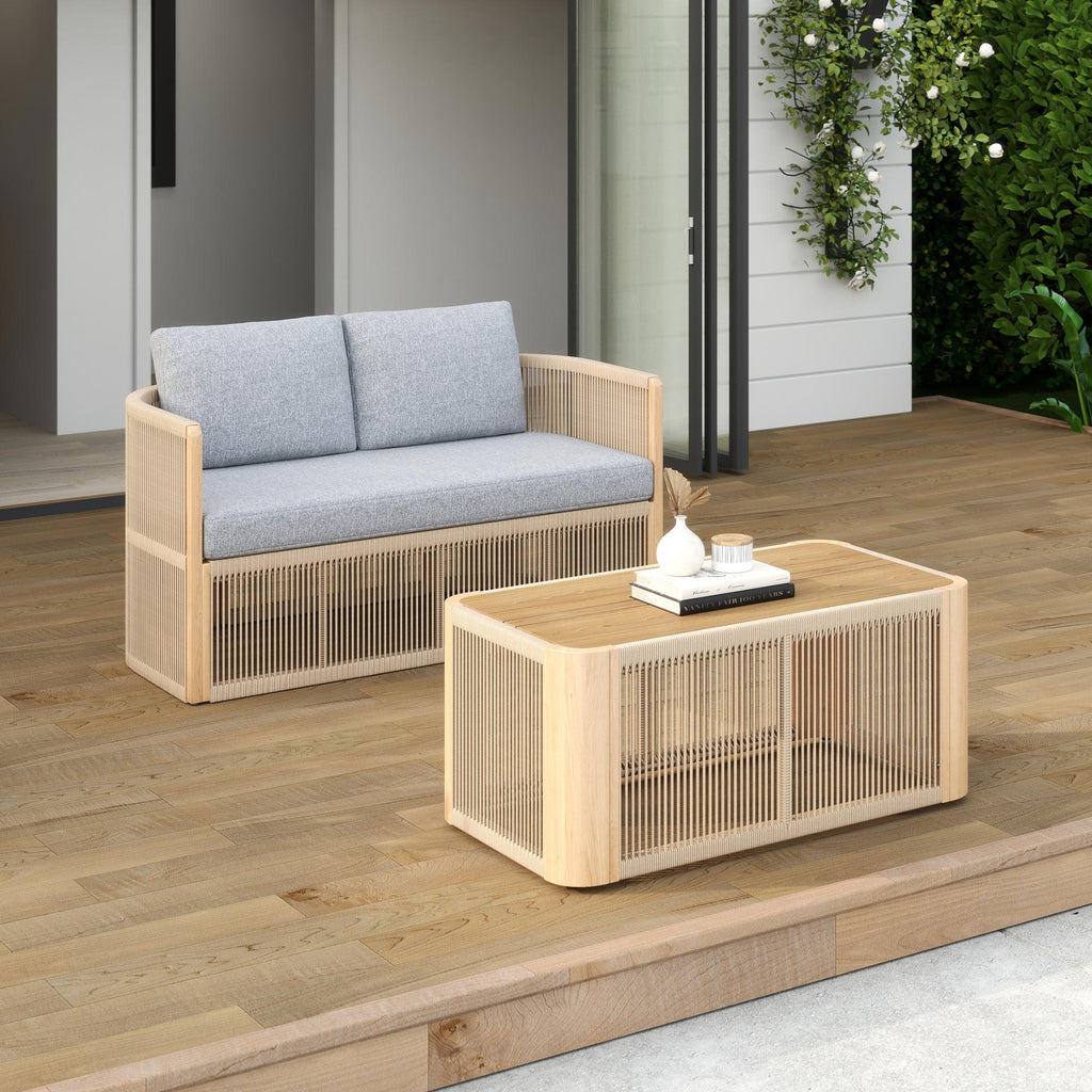 Bruce 7-Pieces Rope Rattan Sofa Set