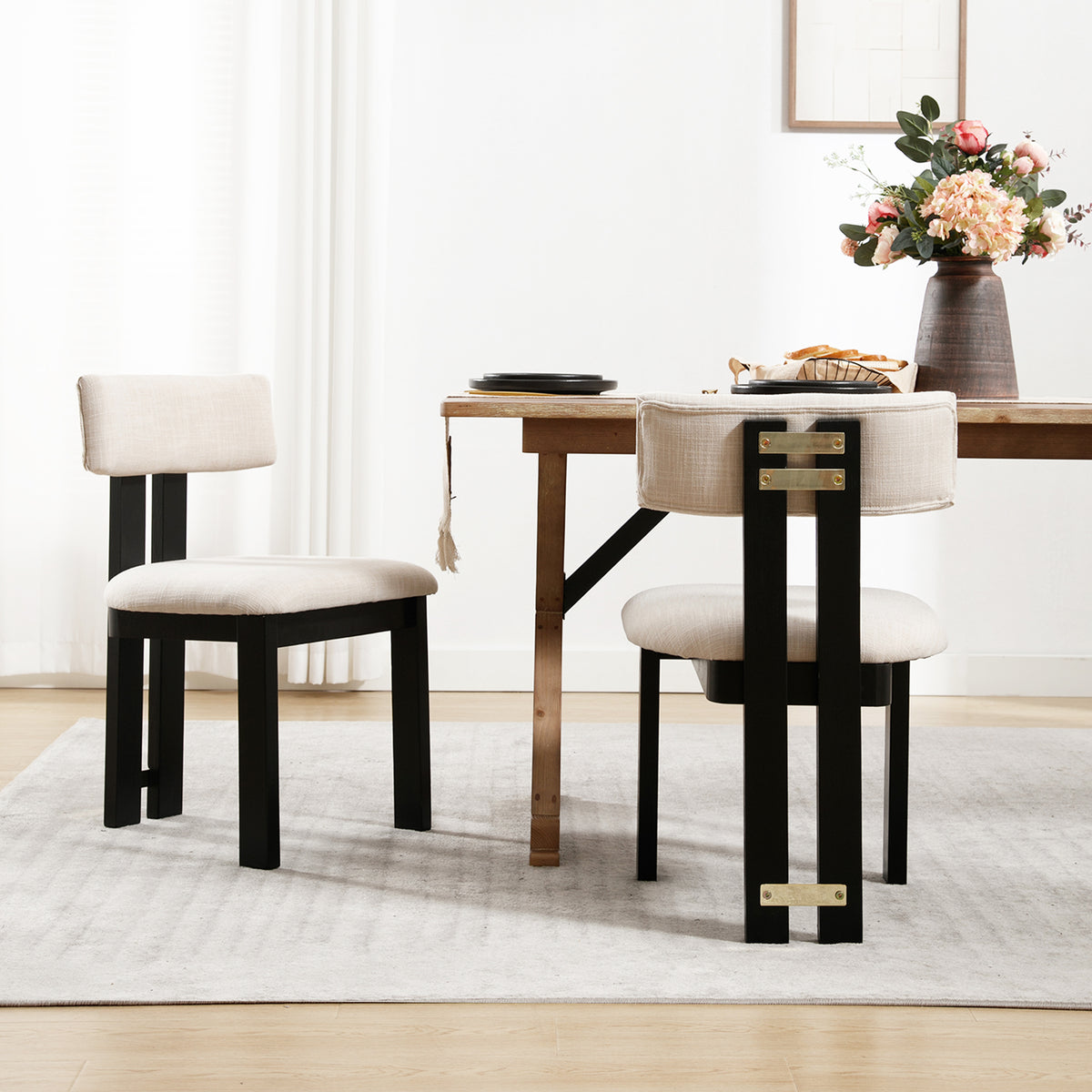 Griid Upholstered Dining Chairs (Set of 2)