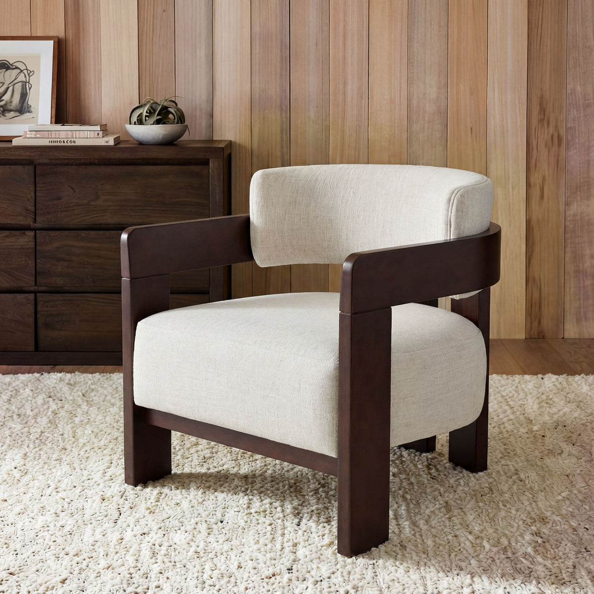 Jessie Mid-Century Modern Accent Armchair