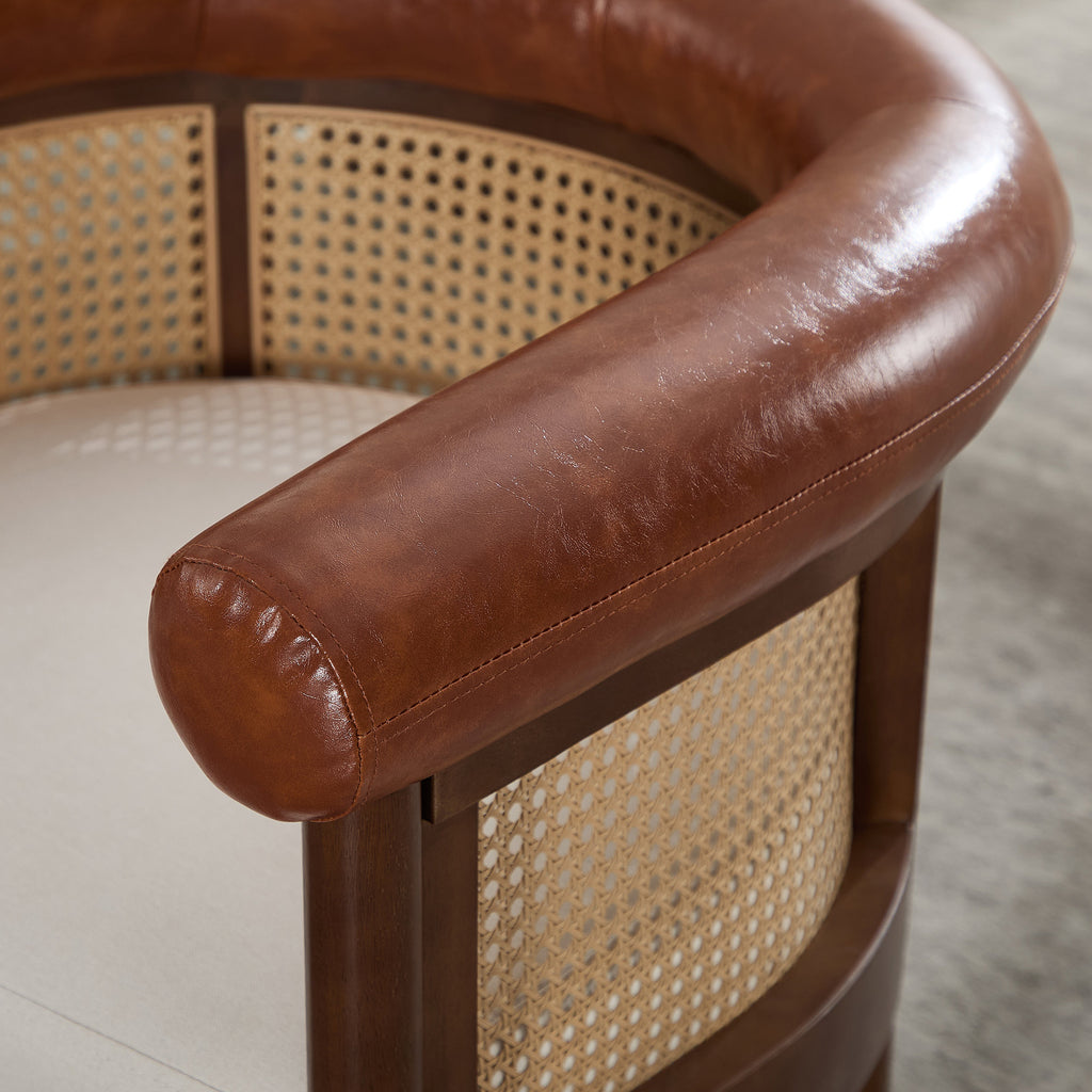 Richard Mid-Century Modern Cane Dining Chair