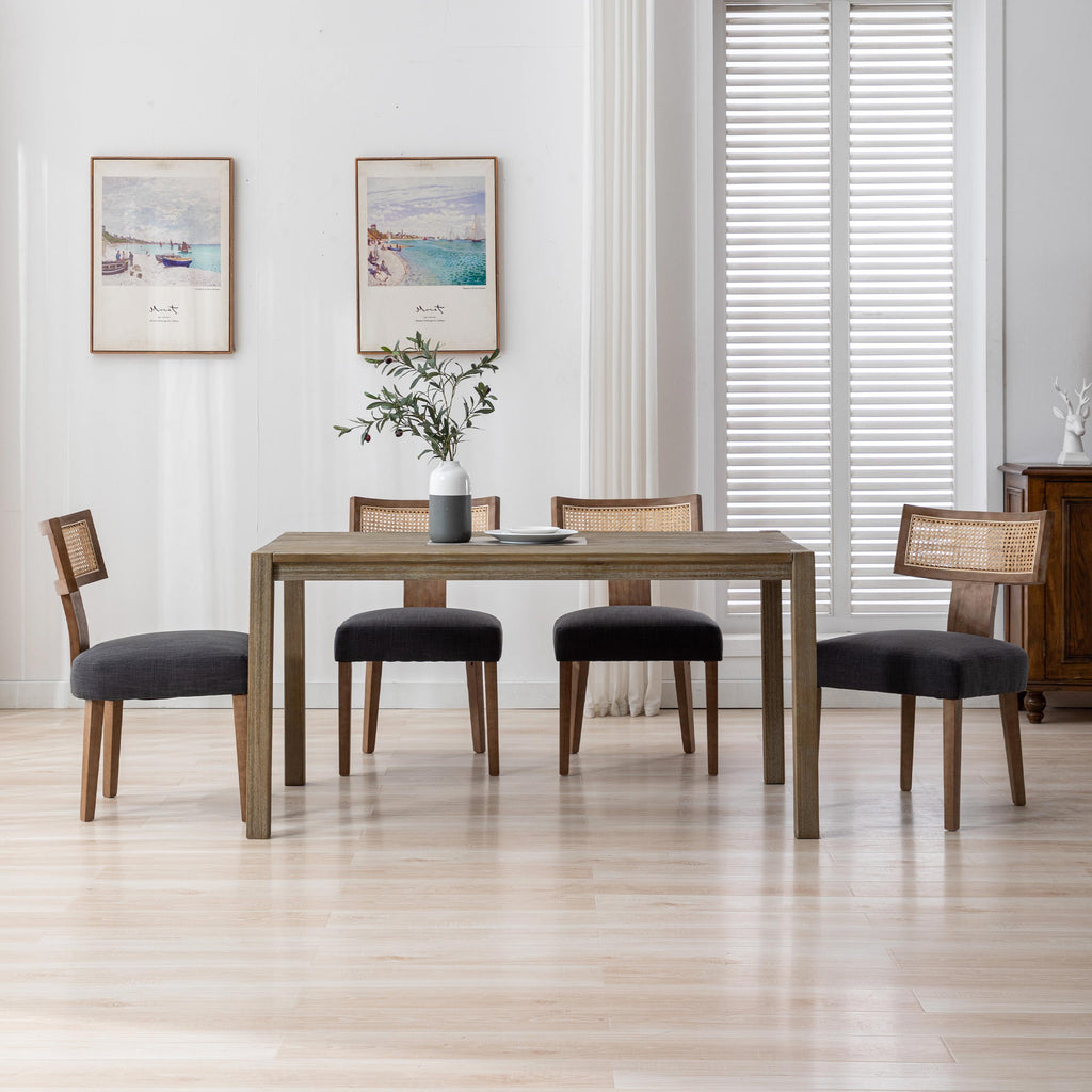 Payson Modern Cane Dining Chairs (Set of 2)