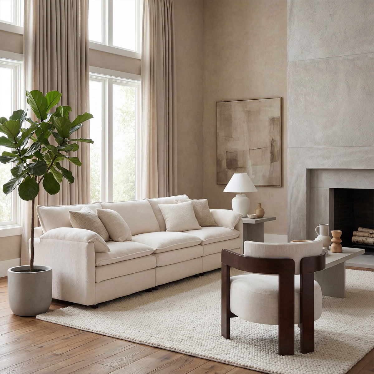 Jessie Mid-Century Modern Accent Armchair