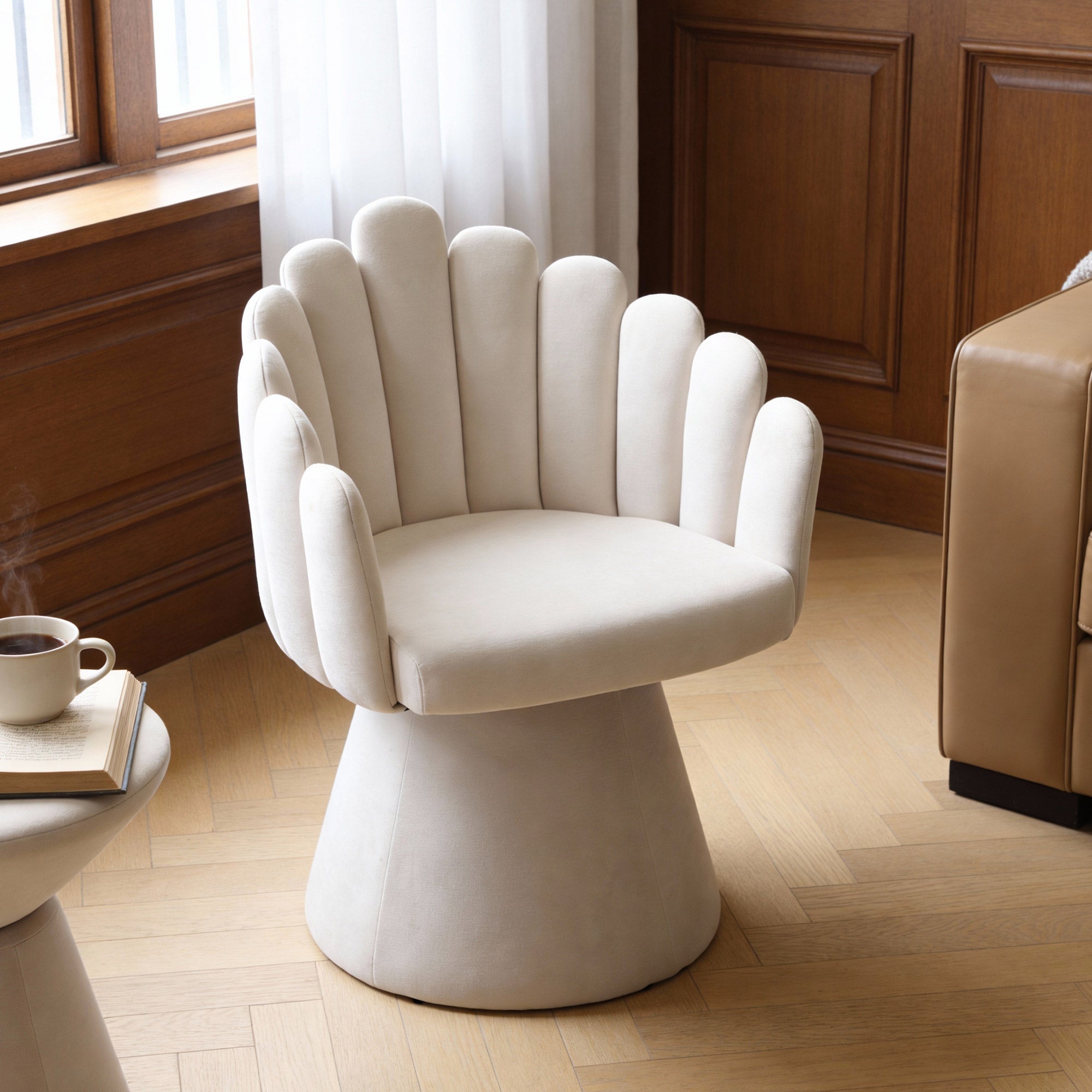 Winnie Chenille Swivel Chair