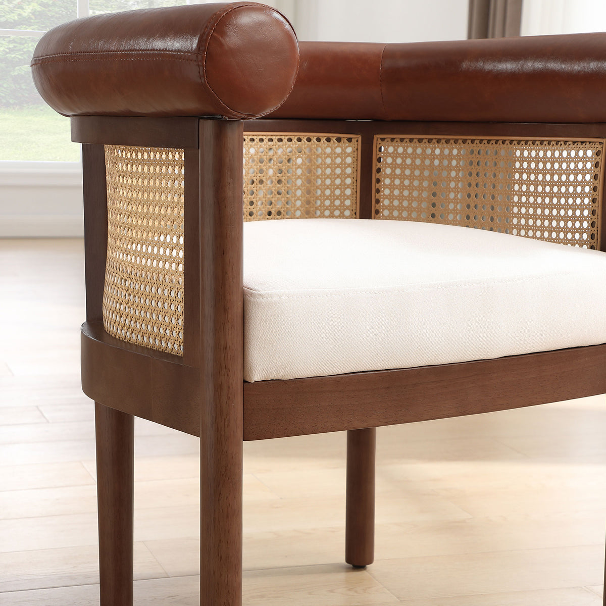 Richard Mid-Century Modern Cane Dining Chair
