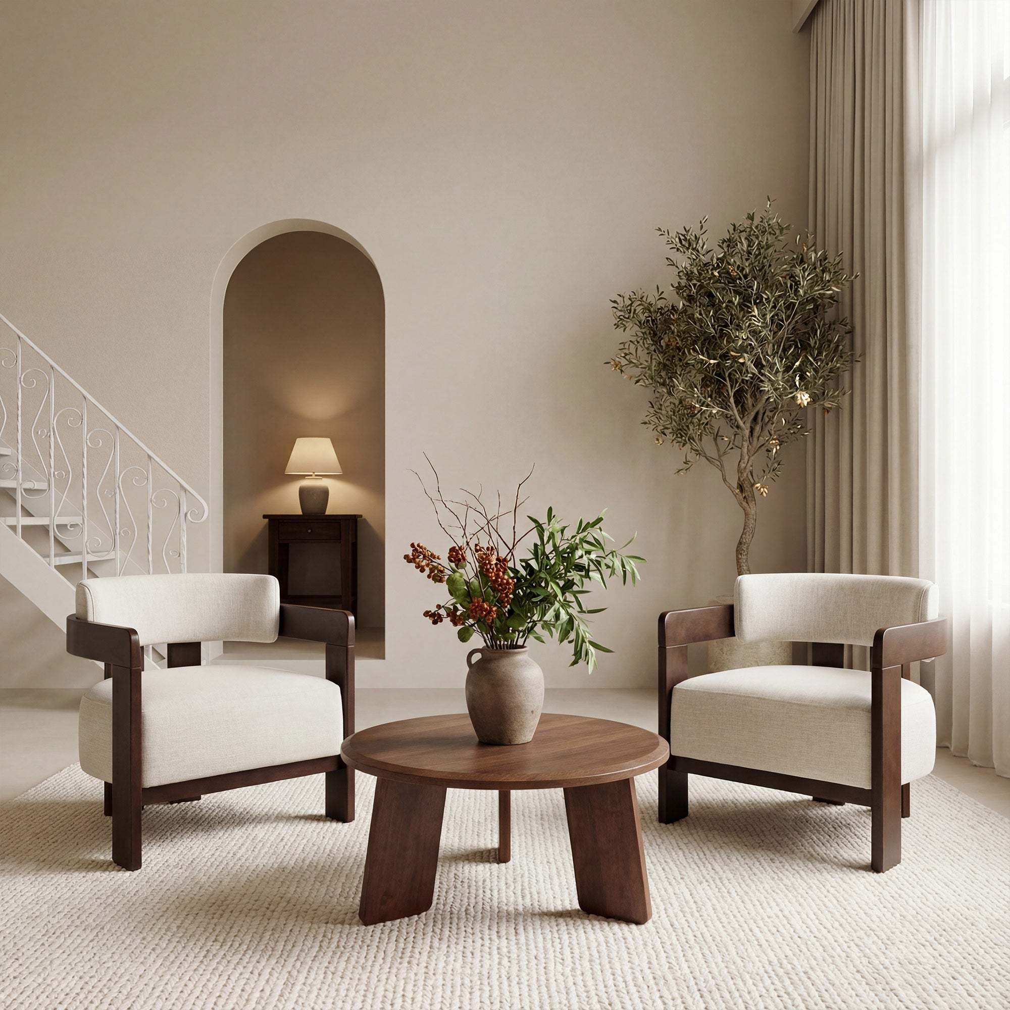 Jessie Mid-Century Modern Accent Armchair