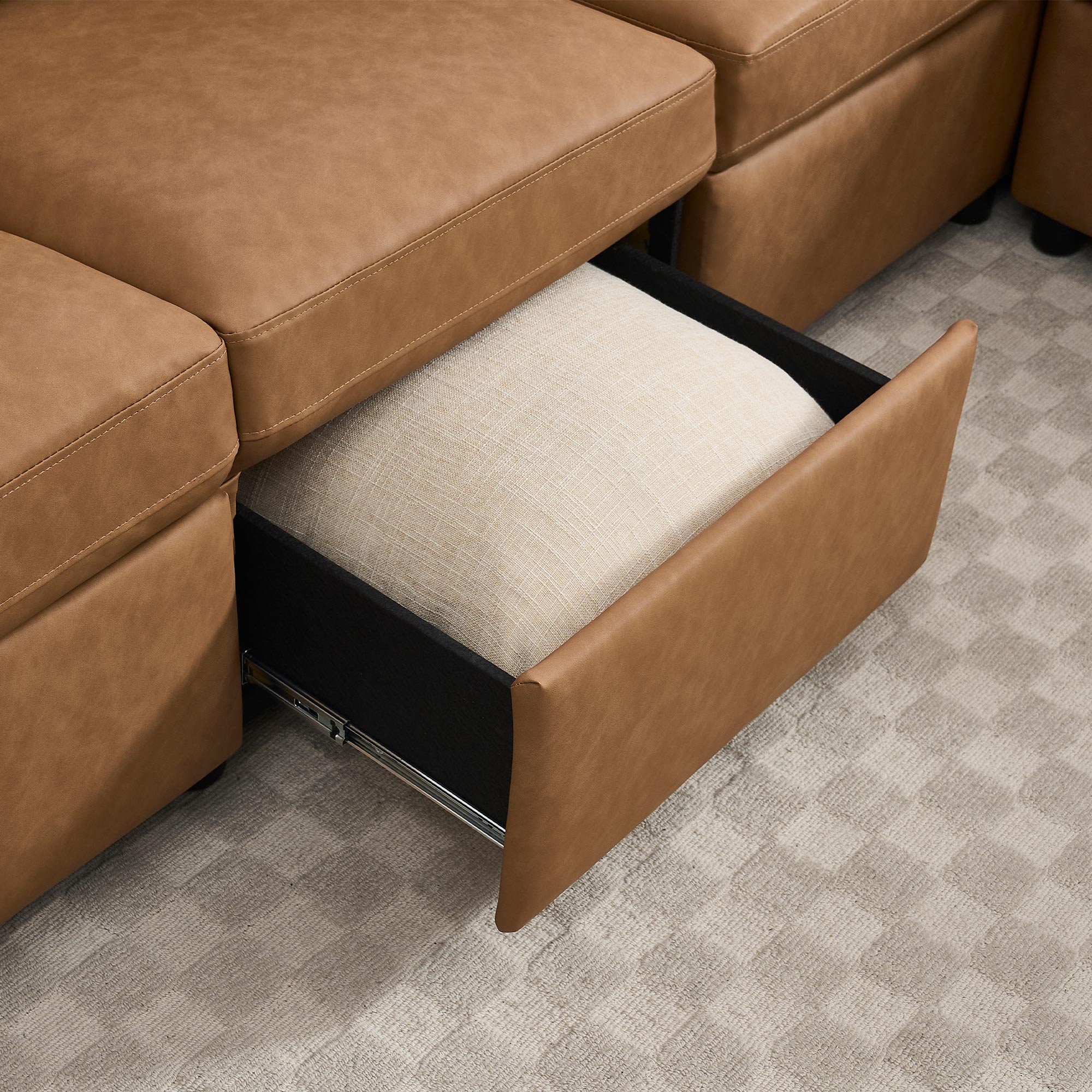 Levi Wall Hugger Reclining Sectional Sofa with Storage