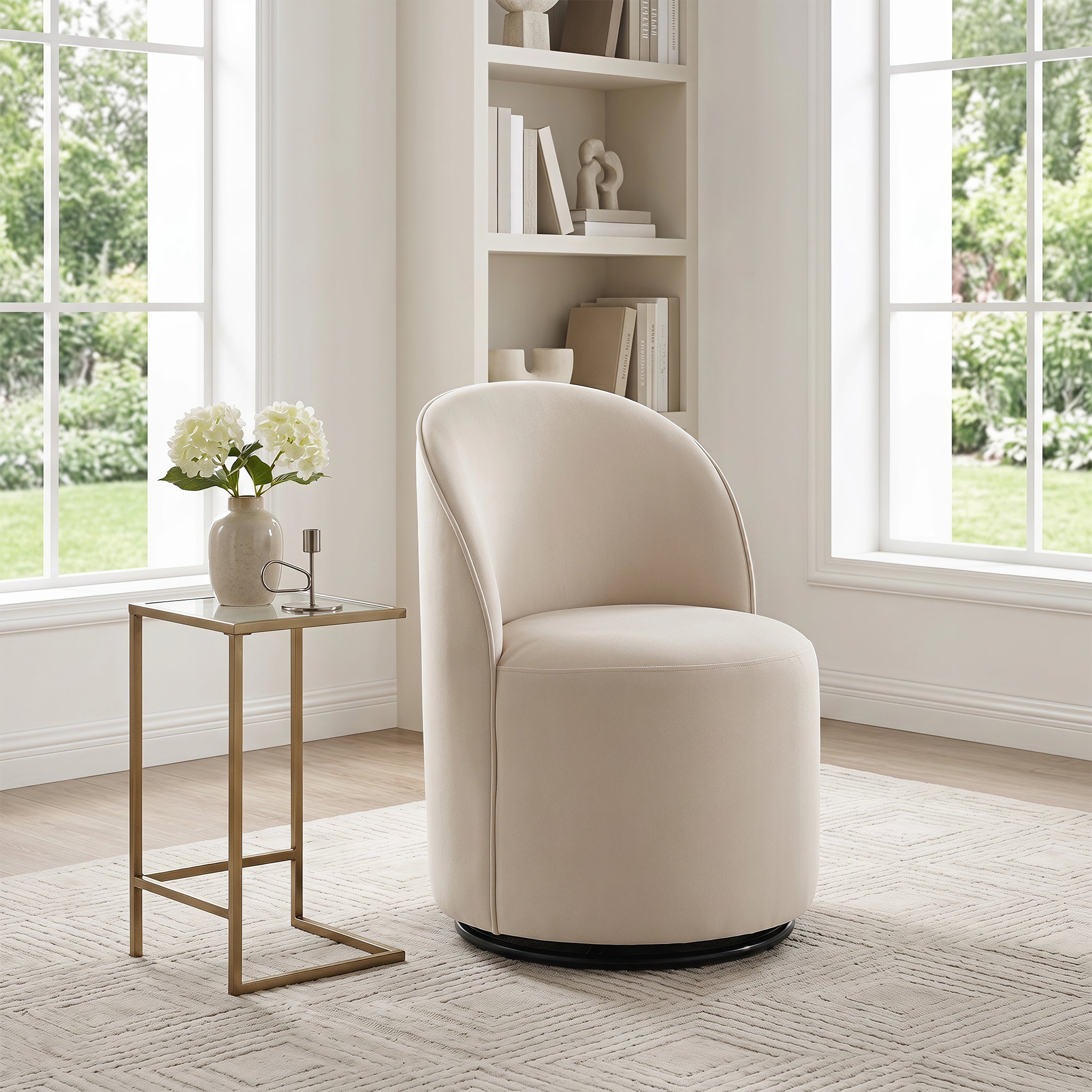 Ryan Modern Upholstered Swivel Dining Chair