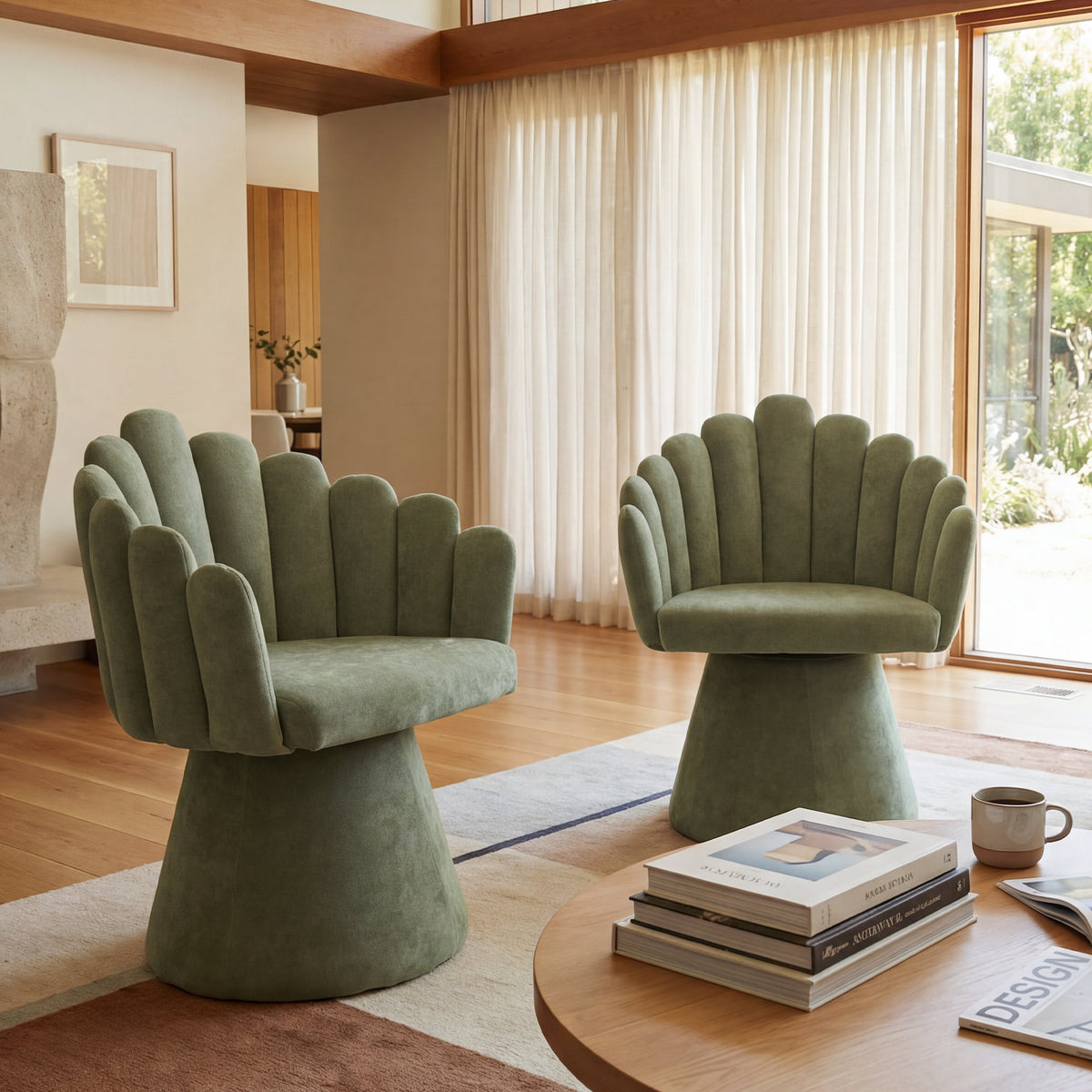 Winnie Chenille Swivel Chair