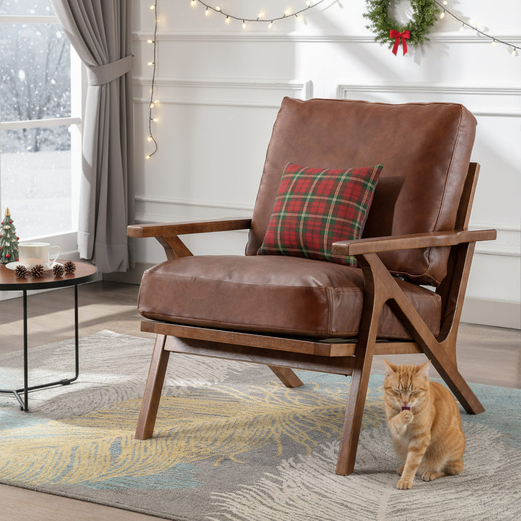 Charles Lounge Armchair with Ottoman
