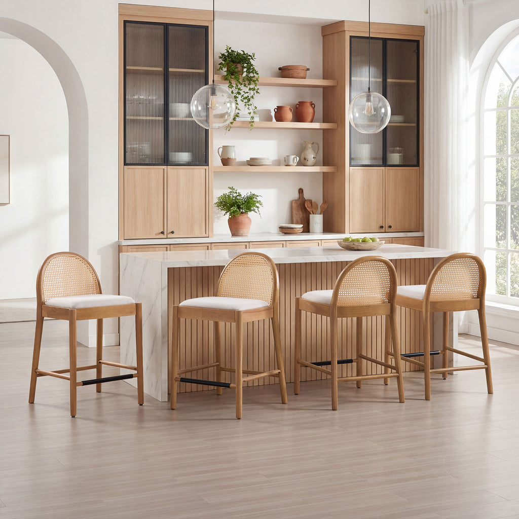 Luna Rattan Bar Stool