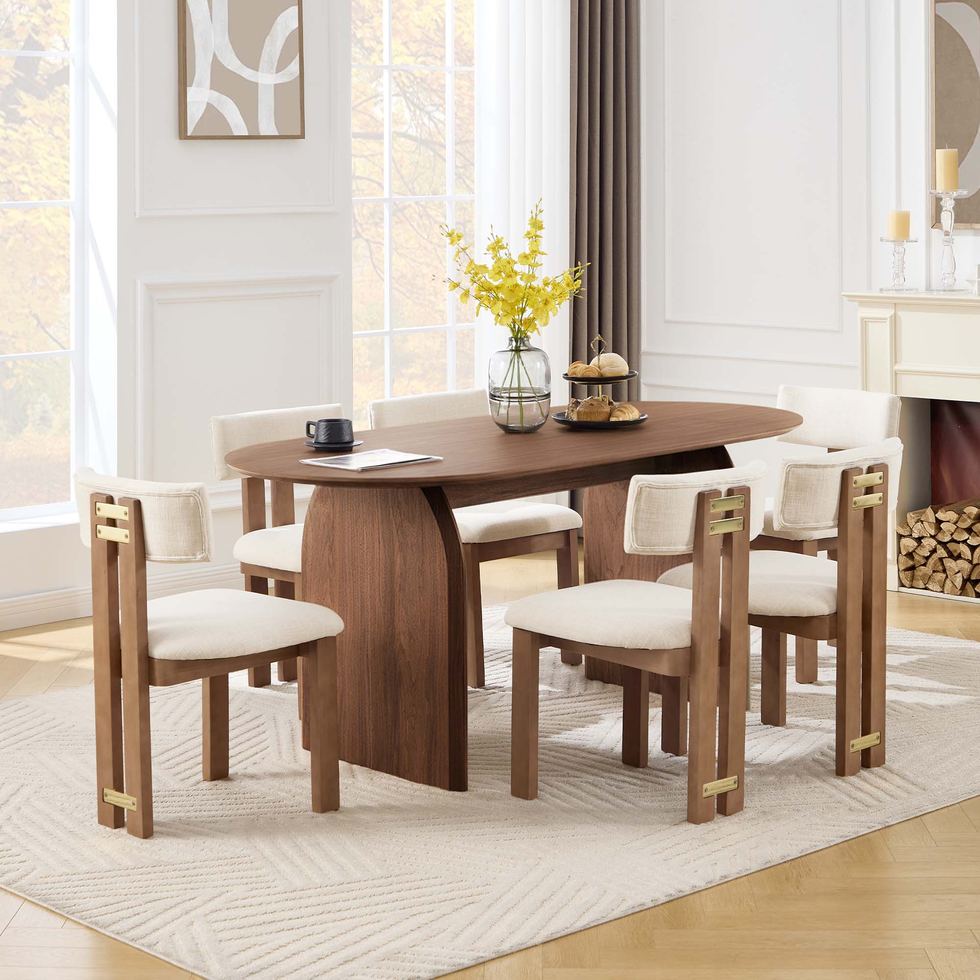 Fran Oval Dining Table 71"